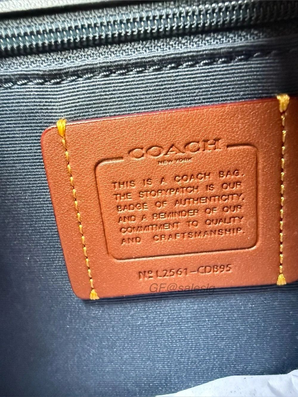 NWT Coach Hadley Backpack Signature Denim Blue Leather Gold Turnlock CDB95